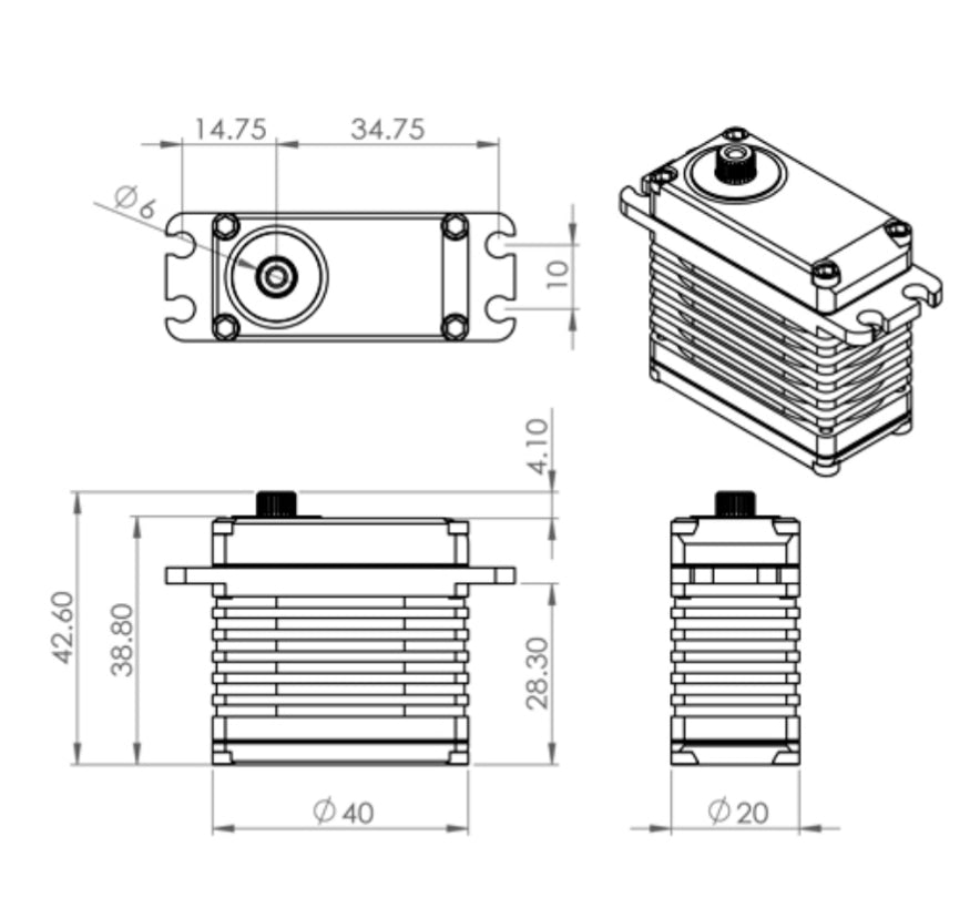 MKS SERVOS X6 HBL599 TITANIUM GEAR DIGITAL SERVO (HIGH VOLTAGE)