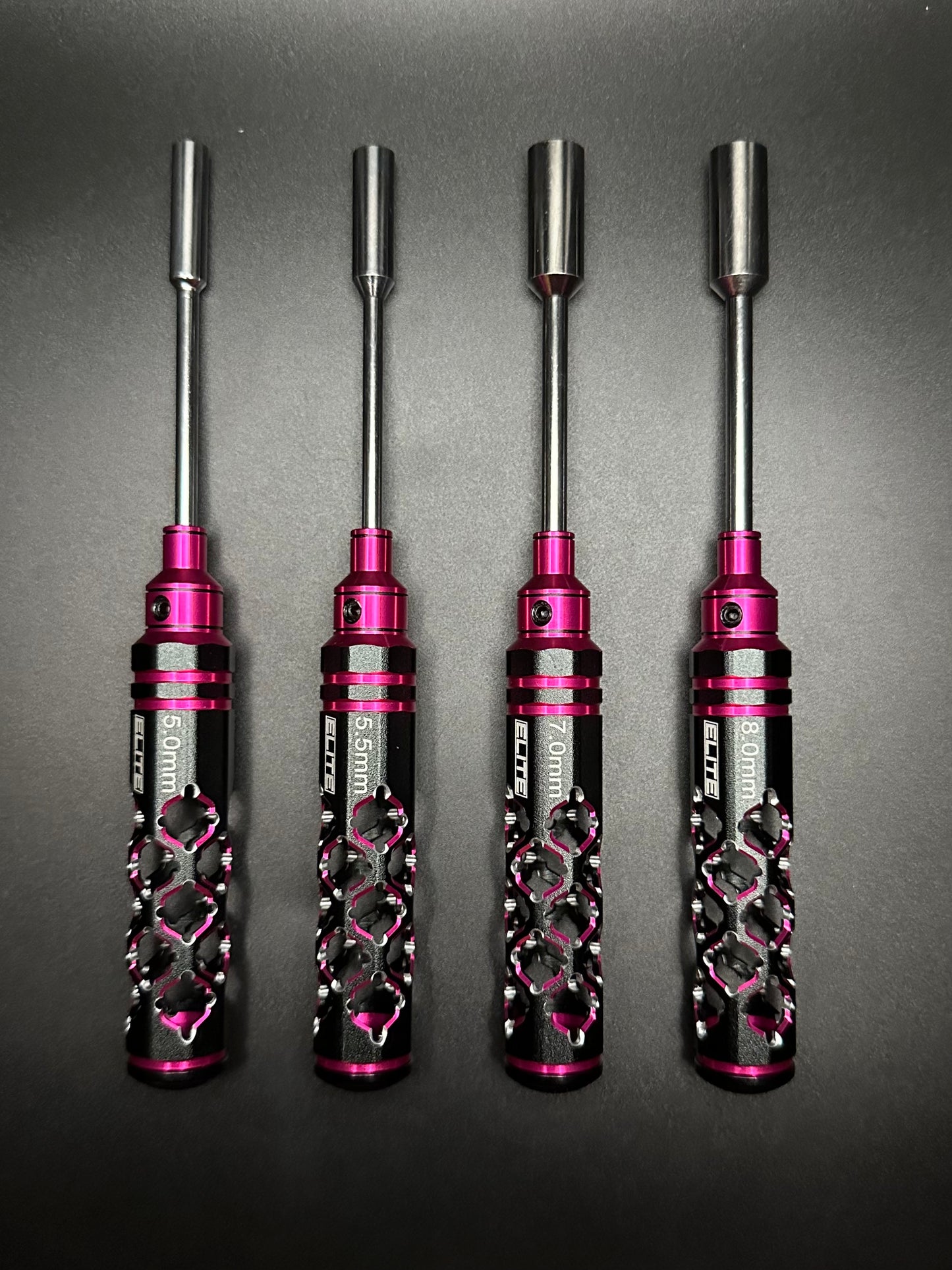 ELITE PRO SERIES METRIC 4PC NUT DRIVER SET BLACK/PINK