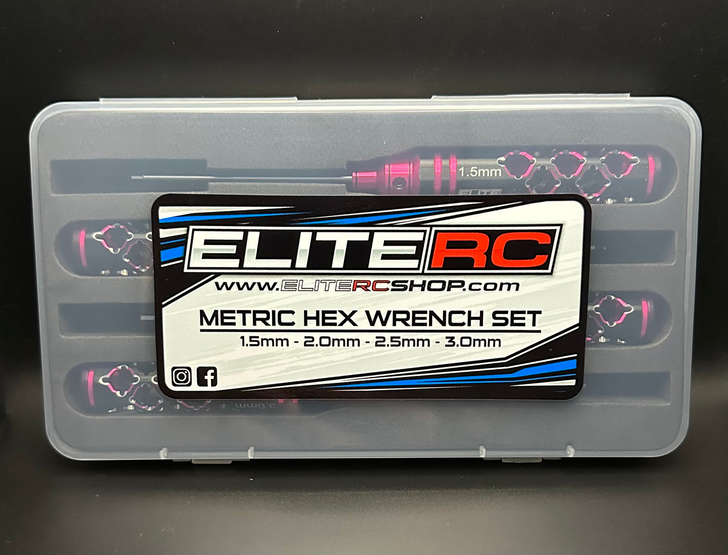 ELITE PRO SERIES METRIC 4PC HEX WRENCH SET BLACK/PINK