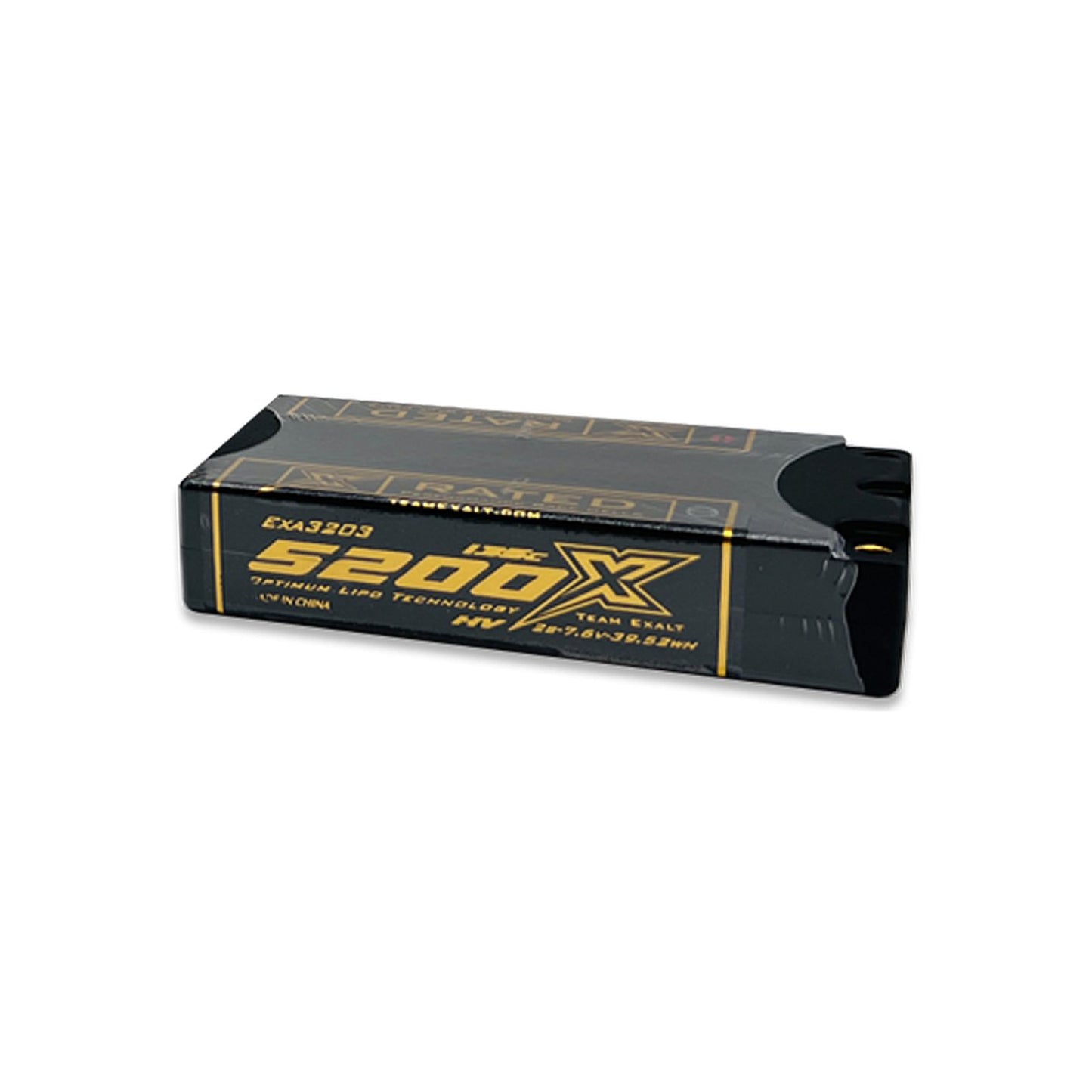 Exalt X-Rated 2S (7.6V/5200mAh) 135C LCG Hardcase Shorty Lipo Battery w/5mm Bullets