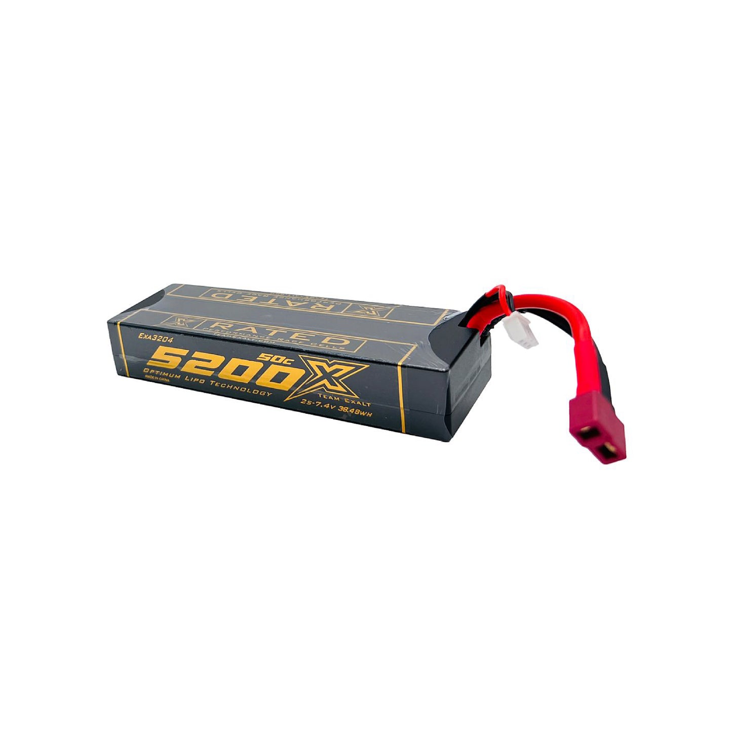 Exalt X-Rated 2S (7.4V/5200mAh) 50C Stick Hardcase Lipo Battery w/Deans Connector