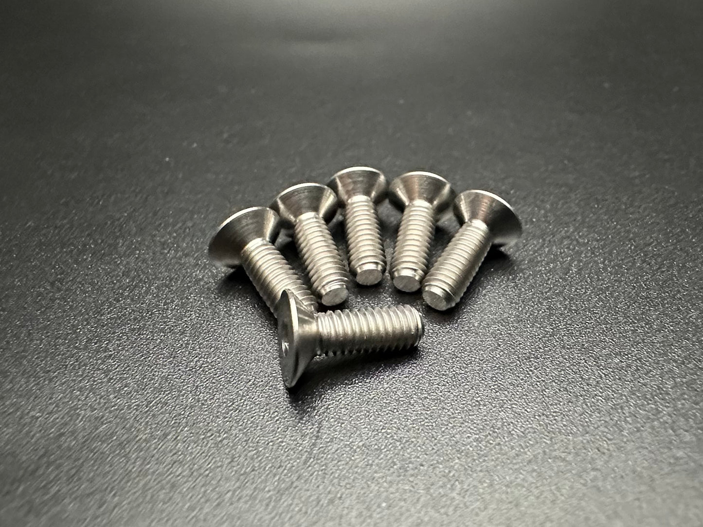 ELITE FLAT HEAD M4x12mm TITANIUM SCREWS (6pcs)